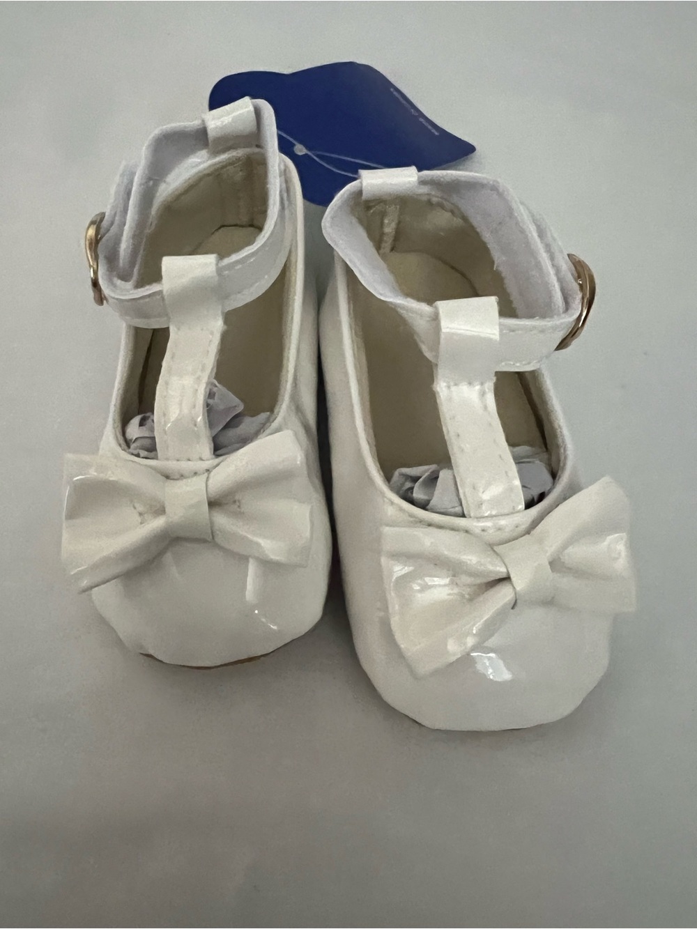 White Patent Bow Mary Jane Baby Shoes